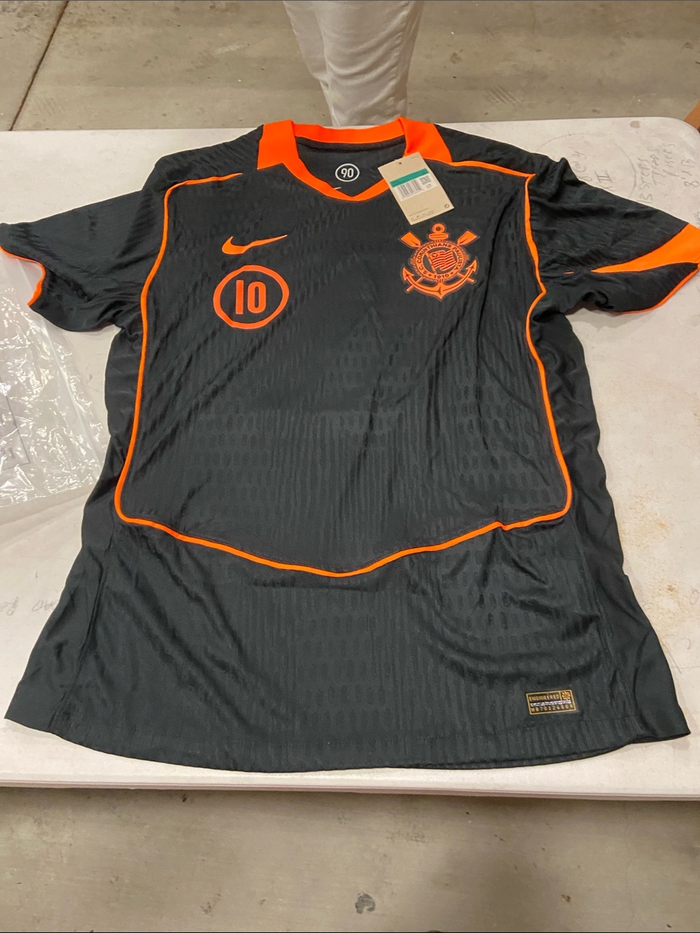Nike Men’s Black & Orange Soccer Jersey with Crest